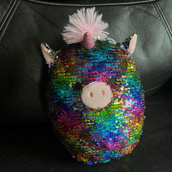 Sequin piggy unicorn Squishmallow 8 inch squish mallow - Picture 1 of 3